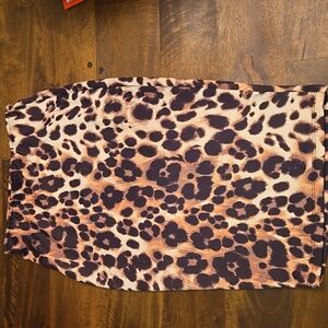 Bebe Lucky Leopard Pencil Skirt